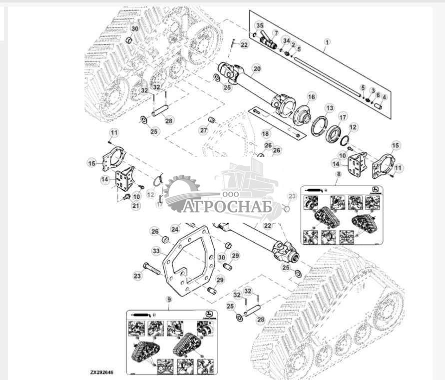 Ведущие валы гусениц 